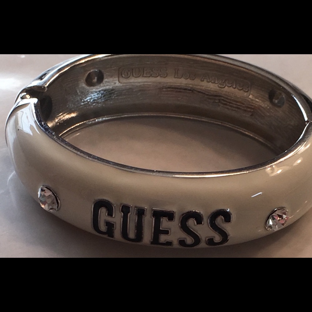 New Guess bracelet black & white enamel finish